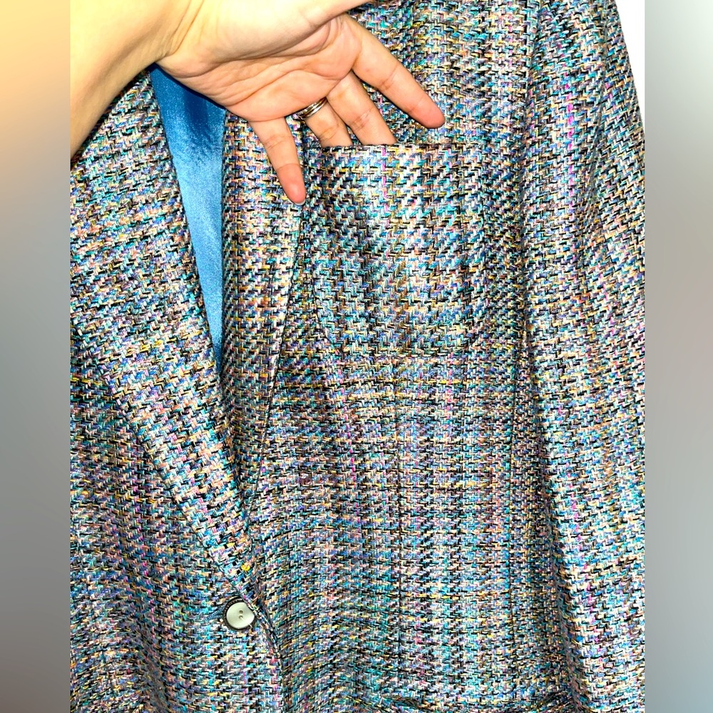 Vintage 1980s Austin Reed Silk Blazer - Picture 4 of 11